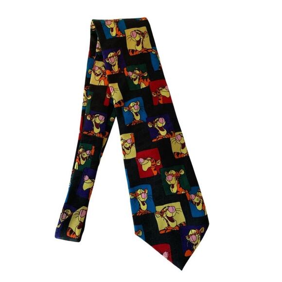 Tigger necktie, Pooh, Disney, Multicolor on black - Picture 5 of 5